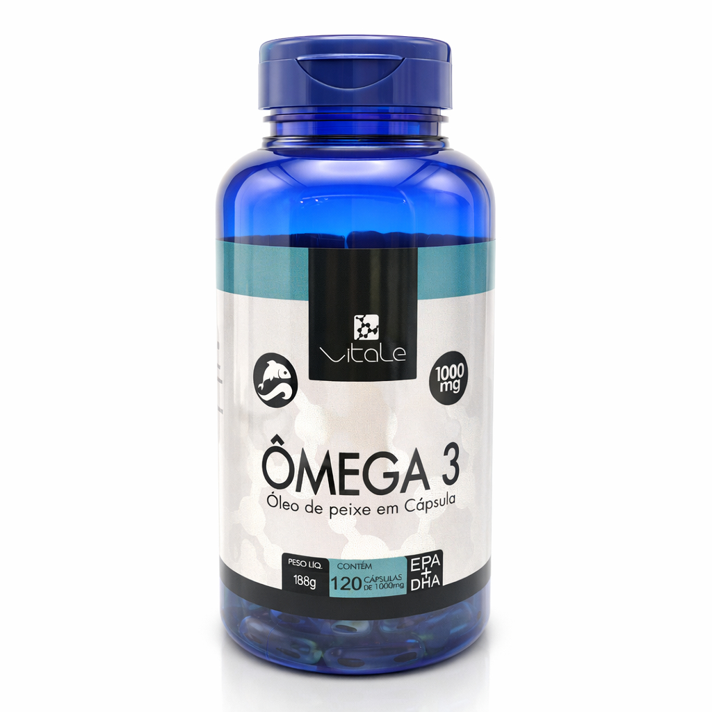 Ômega 3 - 120 cápsulas de 1000mg (Óleo de Peixe) Vitale