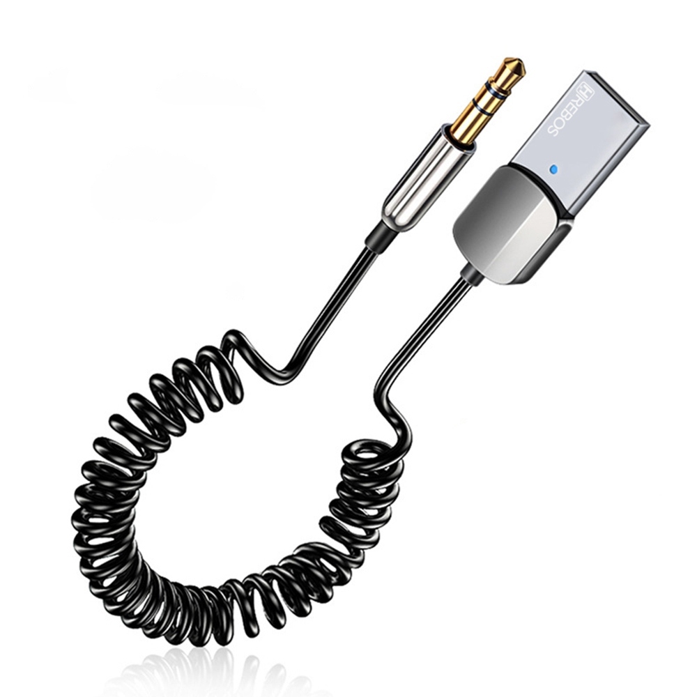 Receptor Adaptador Bluetooth 5.0 P2 Aux Usb Som Automotivo Carro Musica Chamada Hrebos