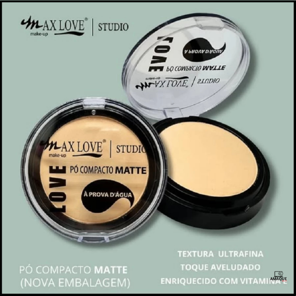 PÓ COMPACTO MATTE - MAX LOVE ULTRAFINO 6 TONS