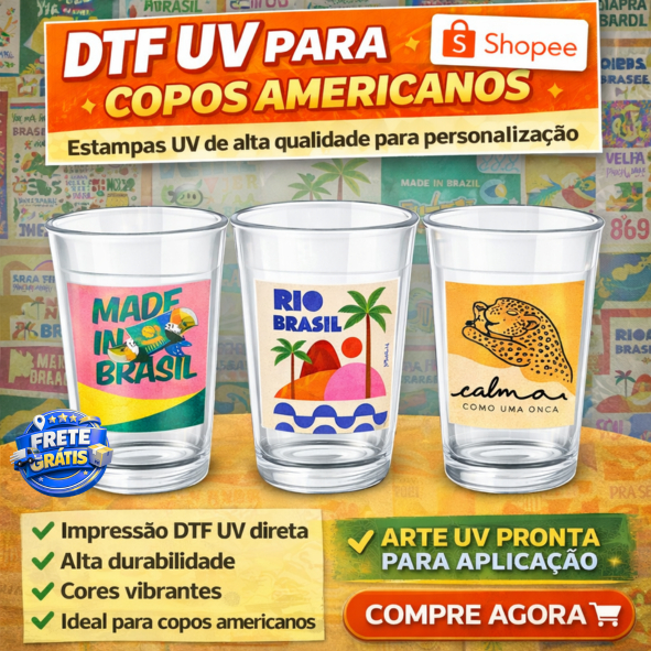 DTF UV PREMIUM PARA COPOS AMERICANOS – 50 ARTES 5 cm
