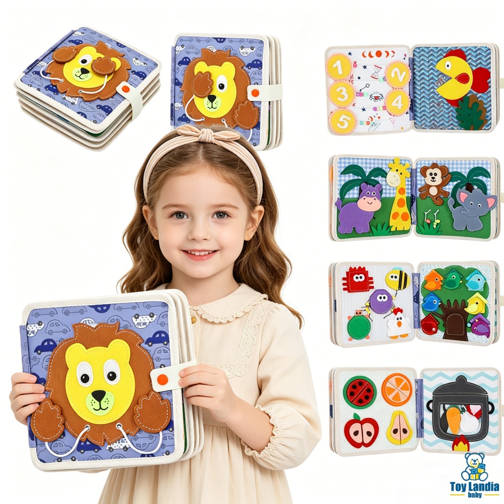 Montessori Sensory Board Brinquedos Educativos para Crianças Animais Tema da fazenda