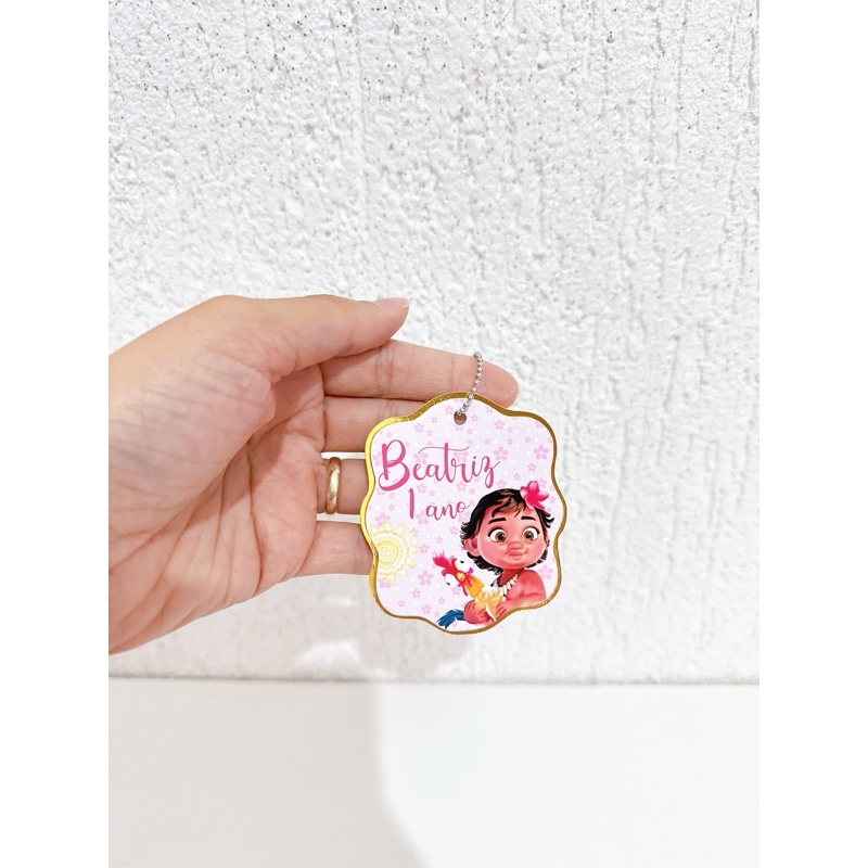 Tag Apliques Personalizados 3D para Lembrancinha | Moana Baby | Etiqueta Festa Infantil | Qualquer Tema