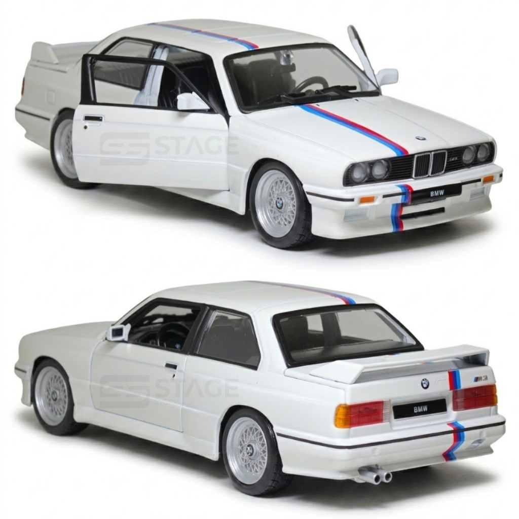 Miniatura De Ferro BMW M3 E30 1988 18cm 1:24 BBurago