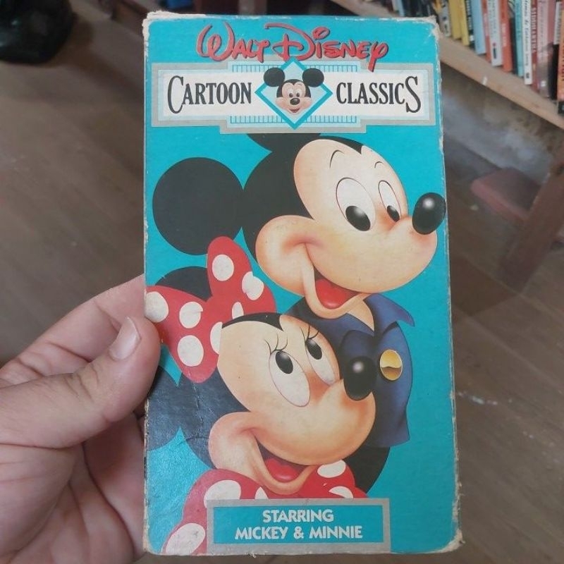 Fita VHS Importada Starring Mickey e Minnie Walt Disney Cartoon Classics - Original Usado