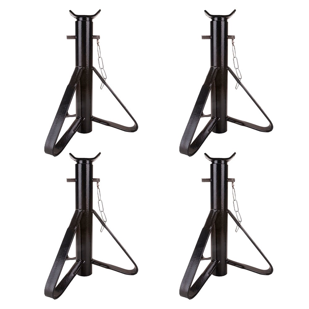 Kit Com 4 Cavaletes De Apoio Automotivo 2 Toneladas Preto - Automotivo Pro