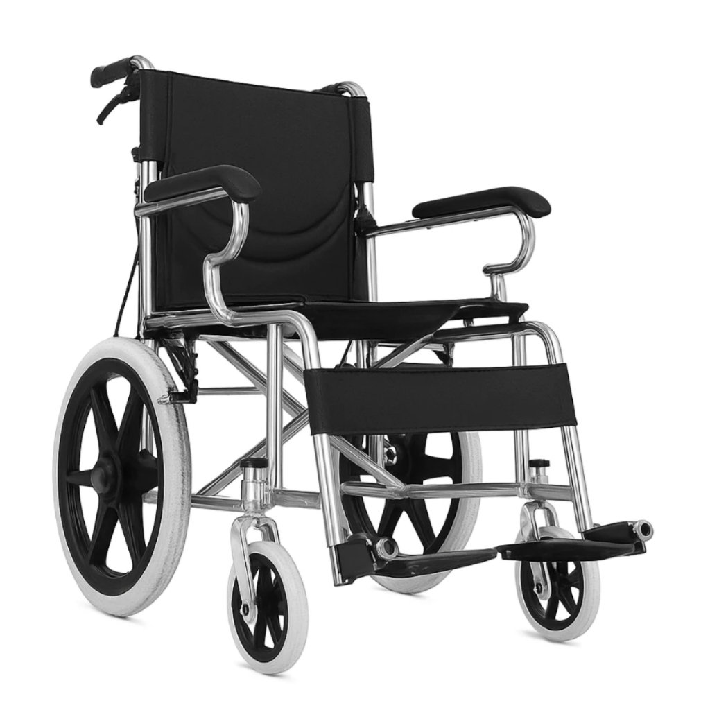 Cadeira de Rodas para Idoso Adulto Dobrável Portátil Resistente Confortável