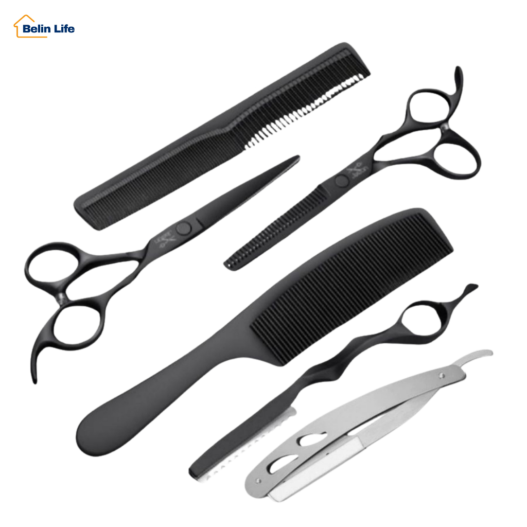 Kit De Cabeleireiro Aço Inoxidável 6 peças