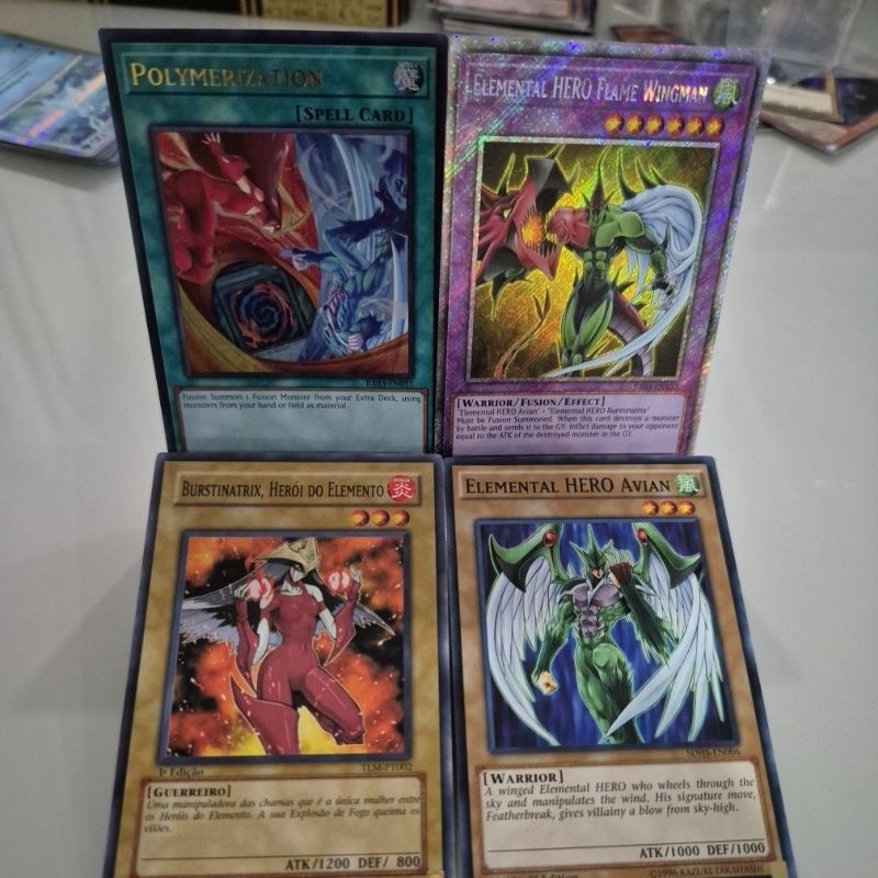 Homem Alado das Chamas, o HERÓI do Elemento / Elemental HERO Flame Wingman - Combo de Cartas Yu-Gi-Oh / Yugioh Originais