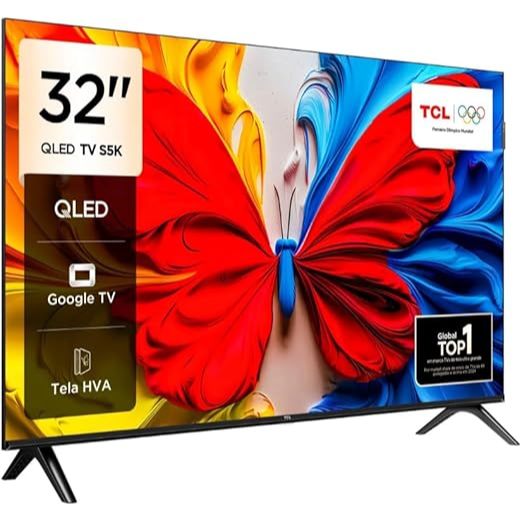 Smart TV 32” FHD TCL 32S5K QLED Dolby Audio Google TV