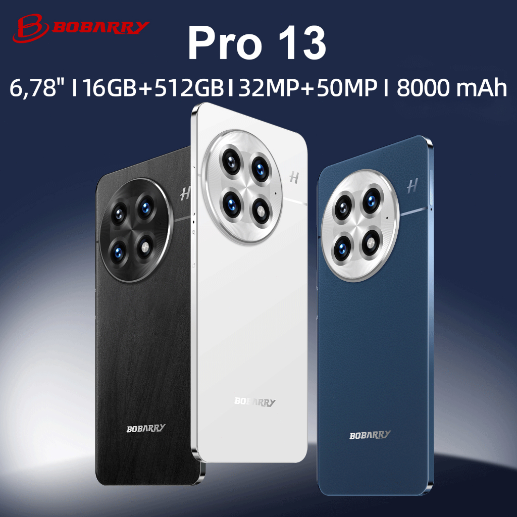 Smartphone Pro 13, 16 GB + 512 GB, bateria de 8.800 mAh, tela de 6,78 polegadas, smartphone Android com câmera avançada,