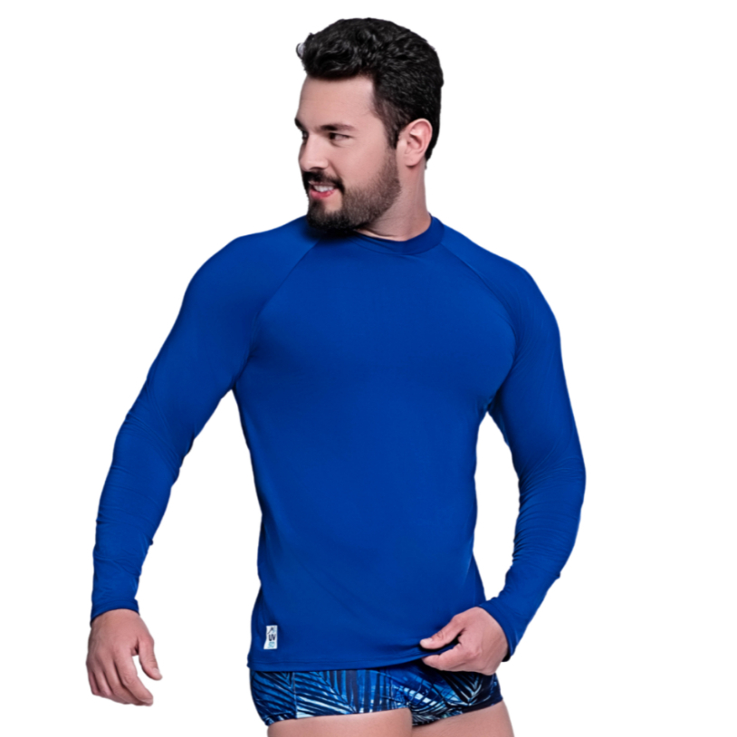 Camisa Termica Masculina Segunda Pele Blusa Malha Fria Poliamida Proteção UV Academia Manga Longa