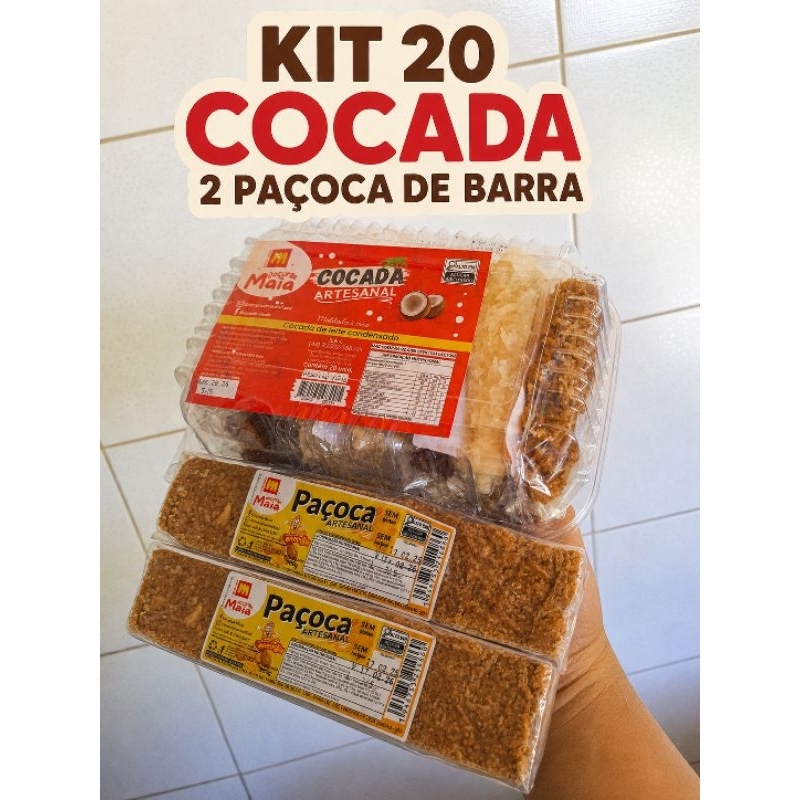 Combo 20 Und Cocada E 2 Pacoca De Barra Maia