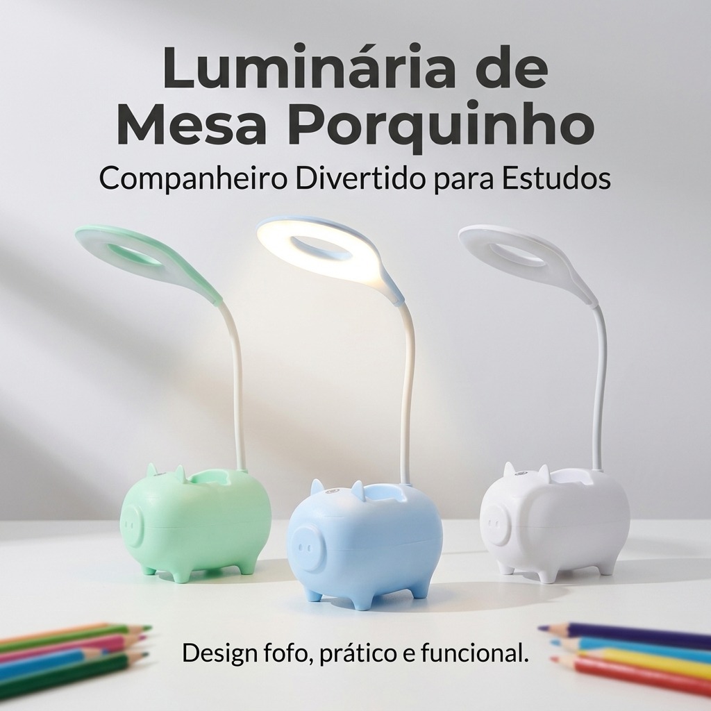 Luminaria De Mesa Abajur Usb Flexivel Recarregavel Sem Fio Led Leve Dobrável