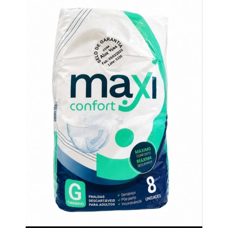 kit 5 pacotes fralda geriatria  G maxi confort