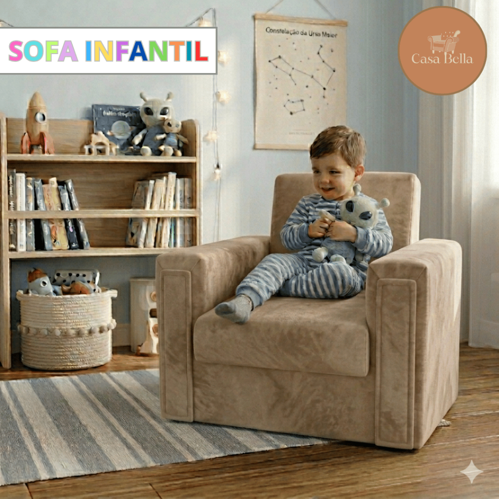 Sofazinho Infantil Prático – Fácil Limpeza e Alta Qualidade