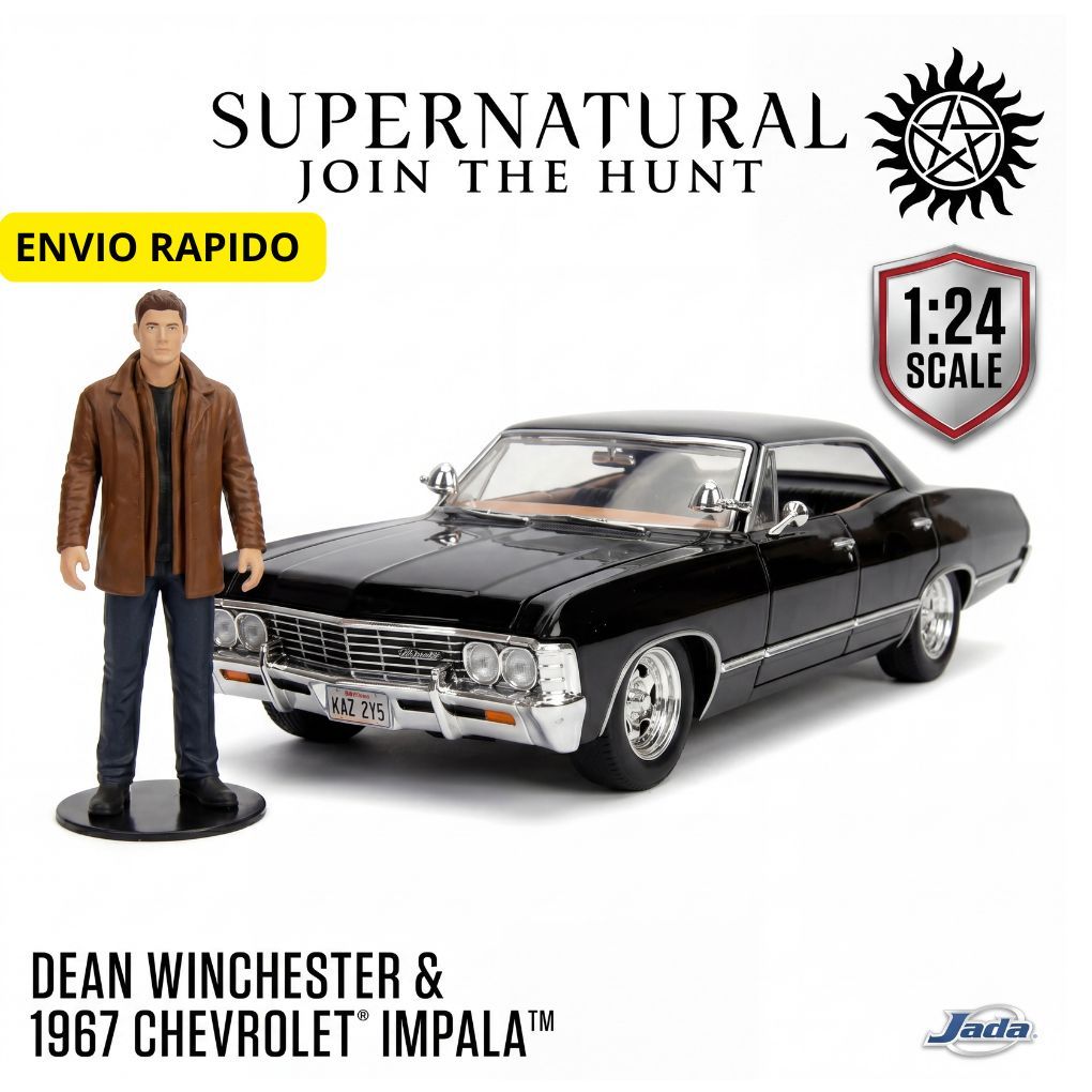 Chevrolet Impala 1967 Dean Winchester Jada Toys Colecionável