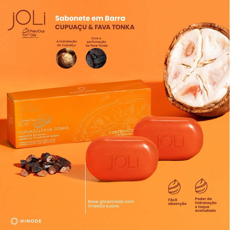 Sabonete em Barra Joli Cupuaçu e Fava Tonka com 2 Unidades 90g