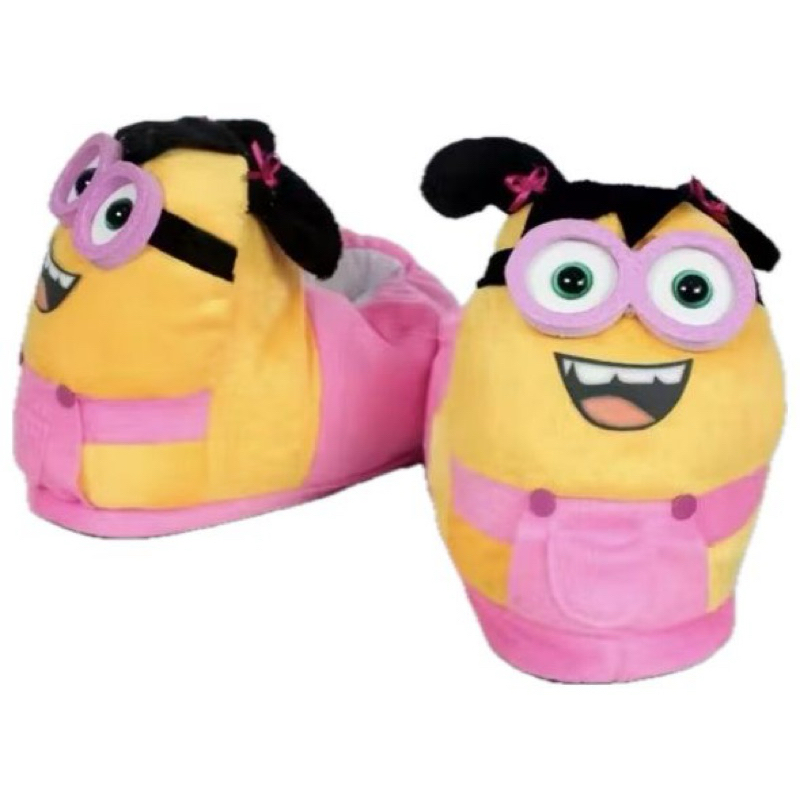 Pantufa Inspirada Minions Rosa Feminina Peluciada