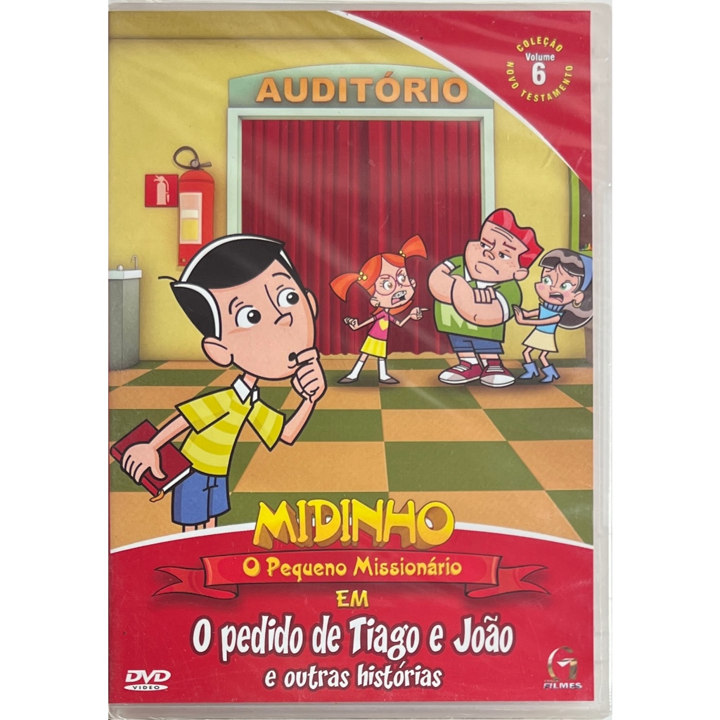 Midinho: O Pequeno Missionário – O pedido de Tiago e João e outras histórias - Gospel - DVD Original