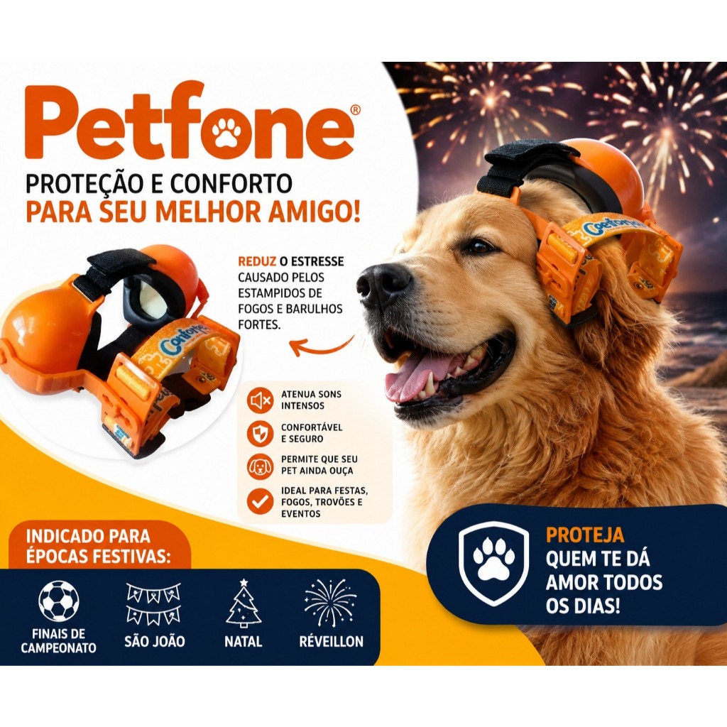 Fone Protetor De Ouvido Petfone Nº2 Abafador - Utilivet