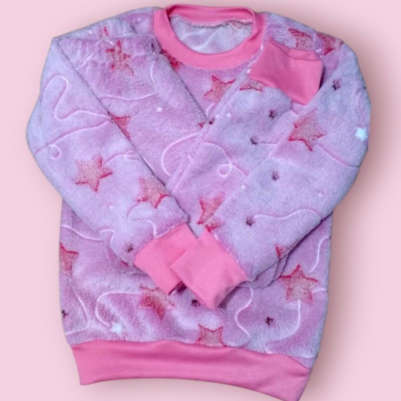 Pijama/conjunto fleece infantil