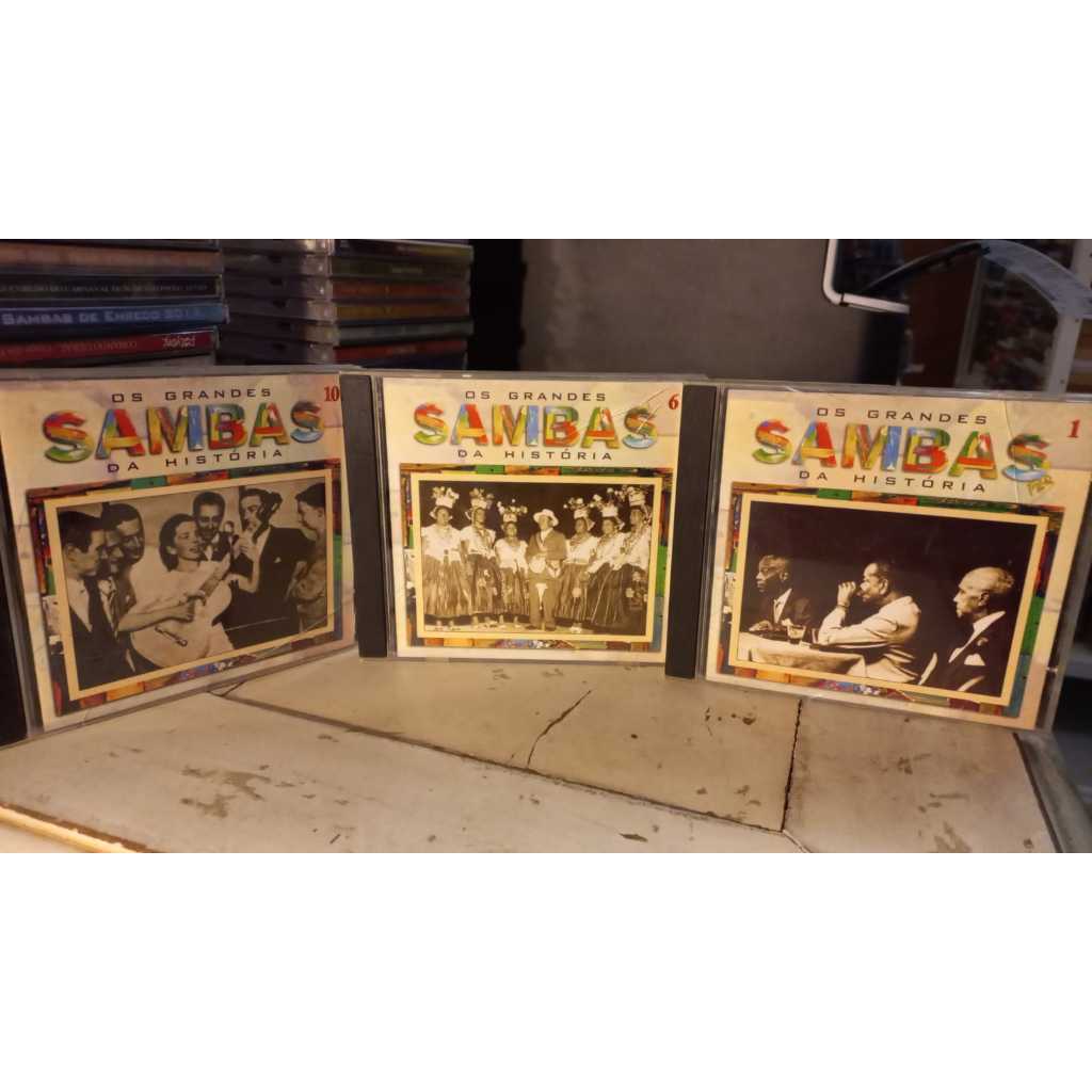 3 Cds Os gandes Sambas da história aracy noel rosa vassourinha patricio teixeira elton medeiros geraldo pereira esmael s