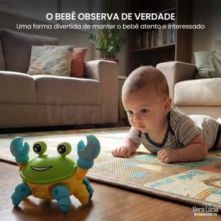 Caranguejo Fujão De Brinquedo Interativo Musical Brinquedo Infantil Caranguejo com sensor Anda para os dois Lados