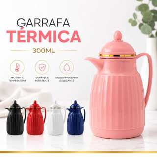 Mini Garrafa Térmica 300ml Durável Chá Café Água Leite Varias Cores Mini Garrafa Térmica 300 Ml