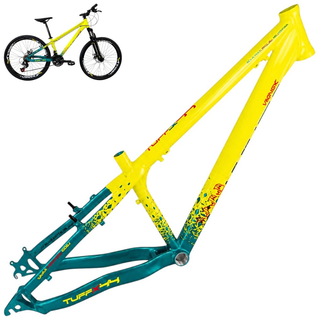 Quadro Aro 26 Vikingx Tuff X-44 Bike Dirt Jump Grau 13,5