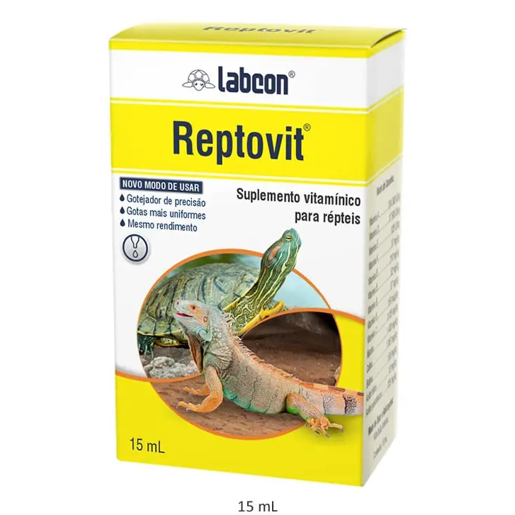 Labcon Reptovit Suplemento Vitamínico Para Répteis Quelônios vitamina em gotas para repteis 15ml