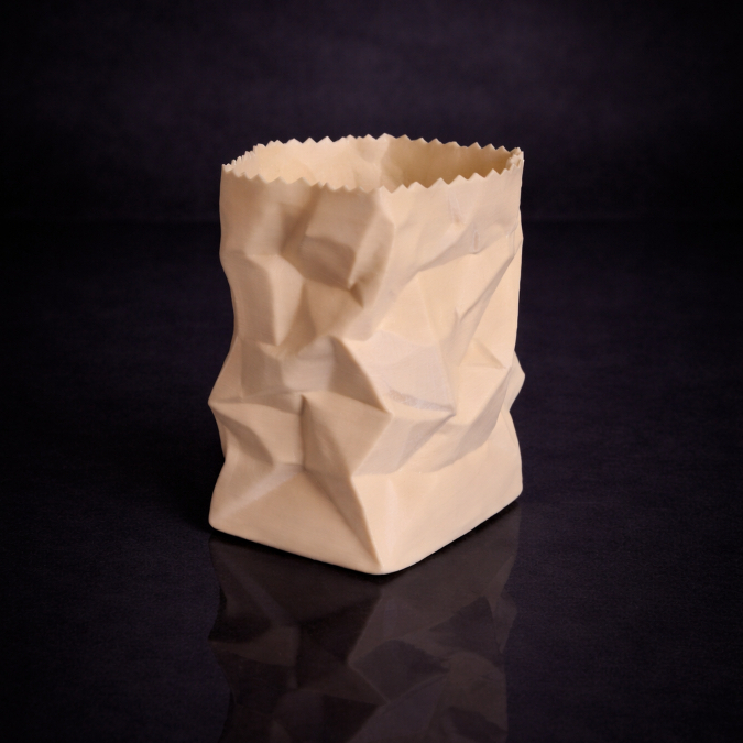 Detalhes do Porta Caneta – Saco de Papel Amassado Presente Criativo (Impressão 3D)