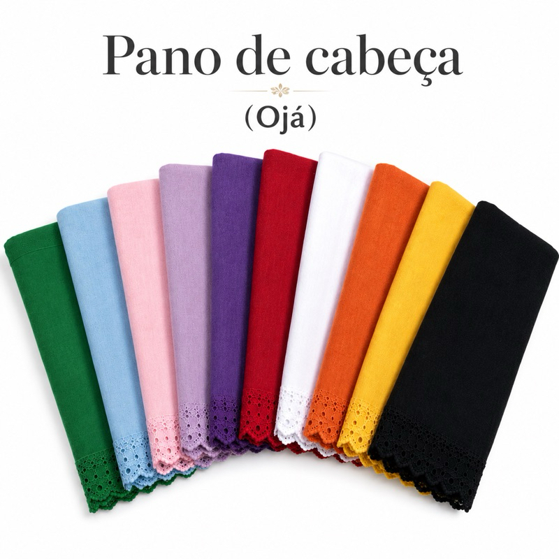 Pano de cabeça (Ojá) - Oxford - Varias cores - Umbanda Candomblé