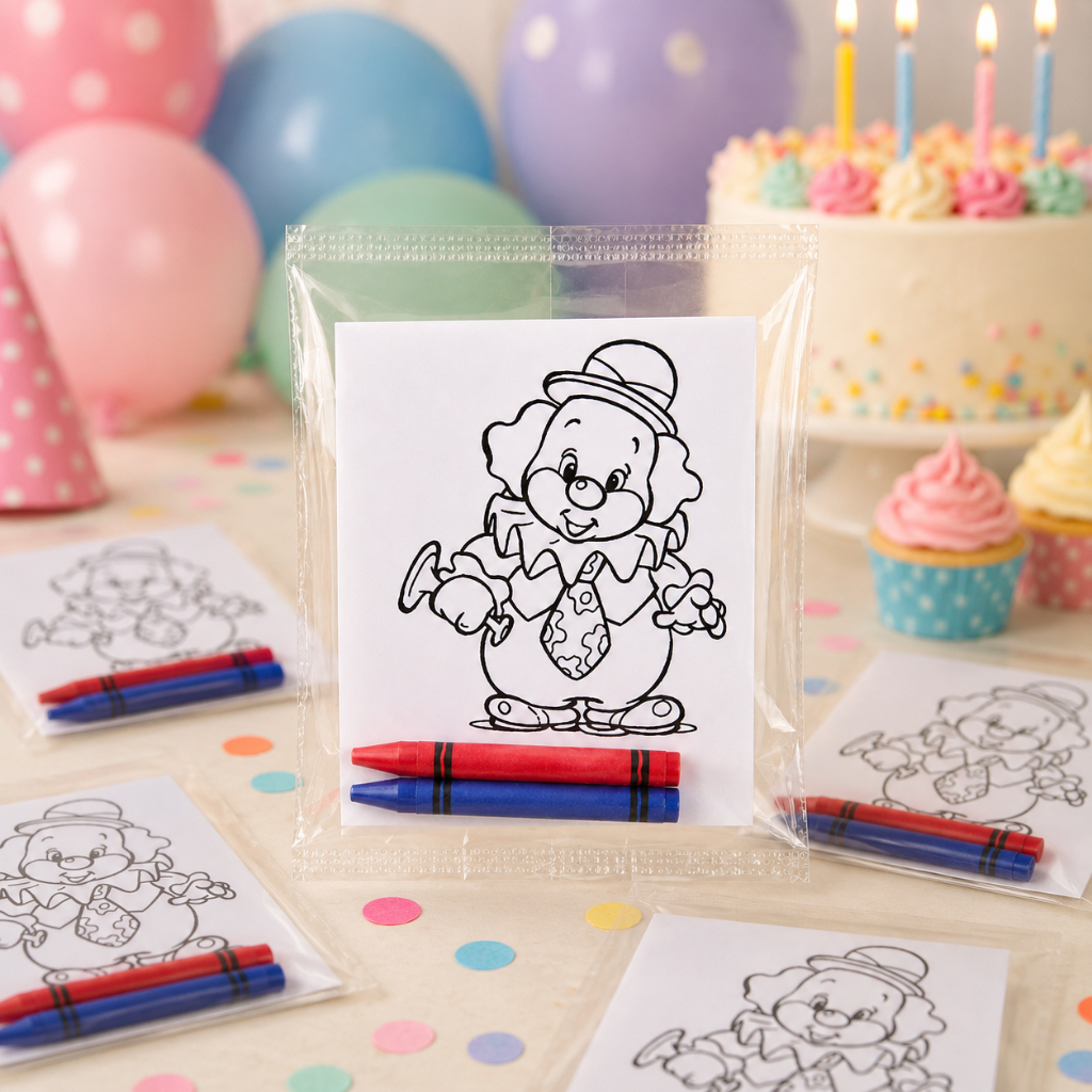 Kit Lembrancinhas de Colorir Personalizadas Circo, Tema à Escolha – Festa Infantil, Lembrancinha Aniversário