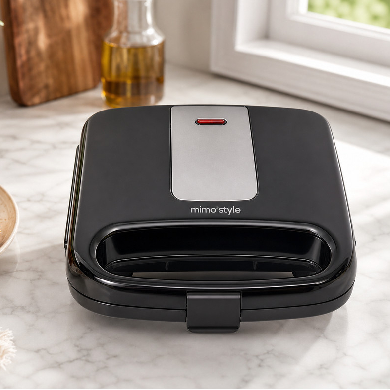 Sanduicheira Elétrica Smart Plus  Inox 127V Preto