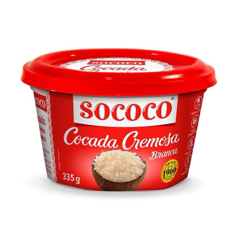 Cocada Cremosa Branca 335g Sococo - Cremosa, Doce e Livre de Glúten