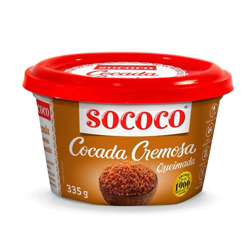 Cocada Cremosa Queimada 335g Sococo - Sucesso Tradicional e Sem Glúten