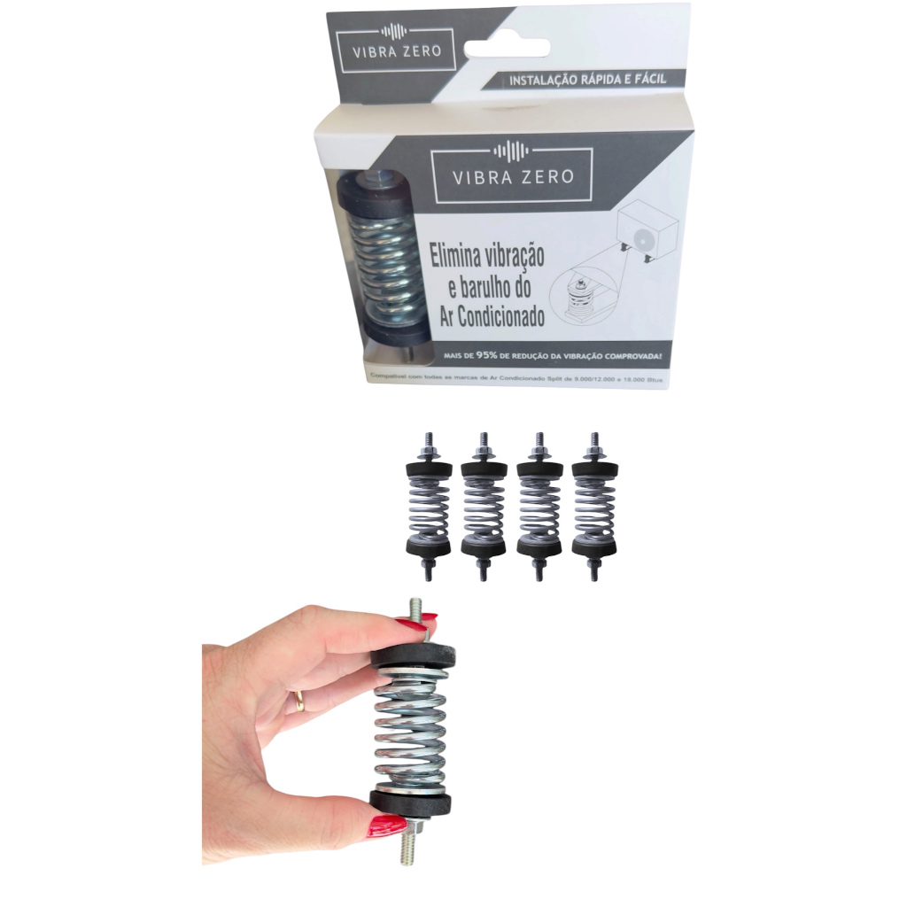 VIBRA ZERO ORIGINAL Amortecedor Coxim Anti Vibração para Ar Condicionado — imagem 2 de 2