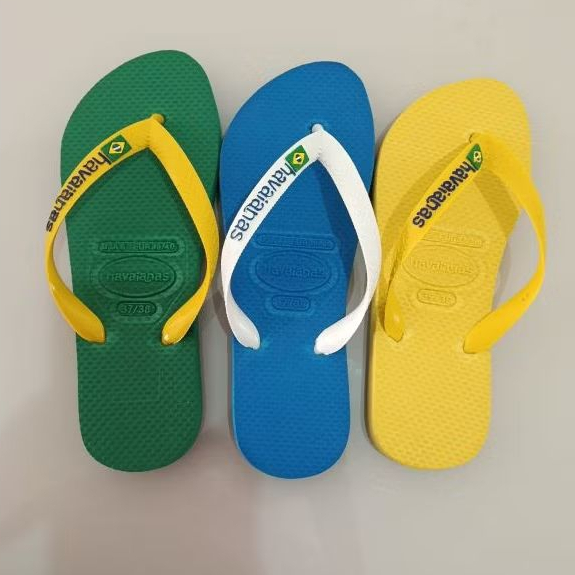 chinelo verde-amarelo praia envio imediato seleção brasileira