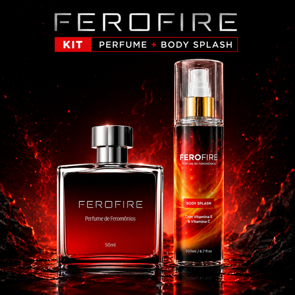 Kit Perfume Ferofire 50ml + Body Splash Ferofire 200ml Lançamento Com Oferta de Promoção