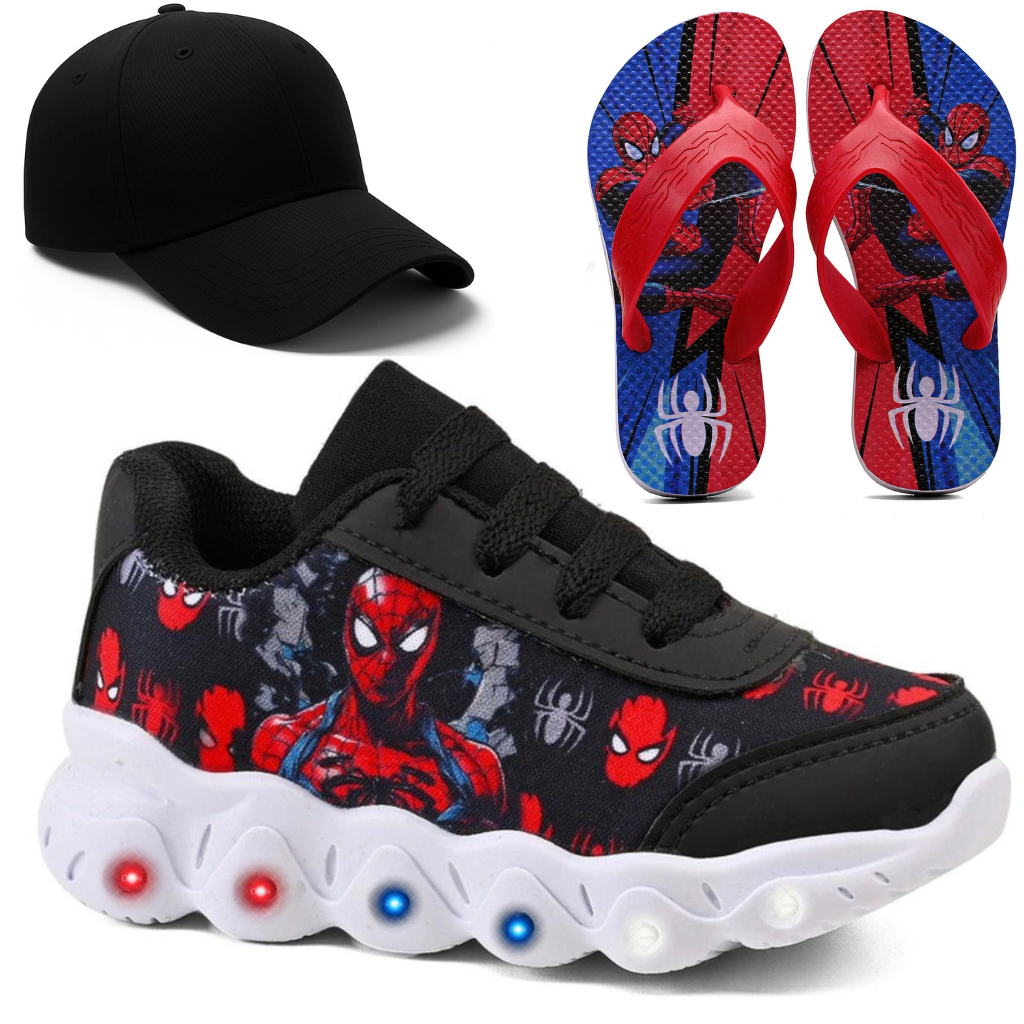 Kit Tênis Masculino Infantil Desen-Material: Sintético  -Palmilha: EVA  -Solado: Micro Expandido com Led   -Kit: 1 Par d