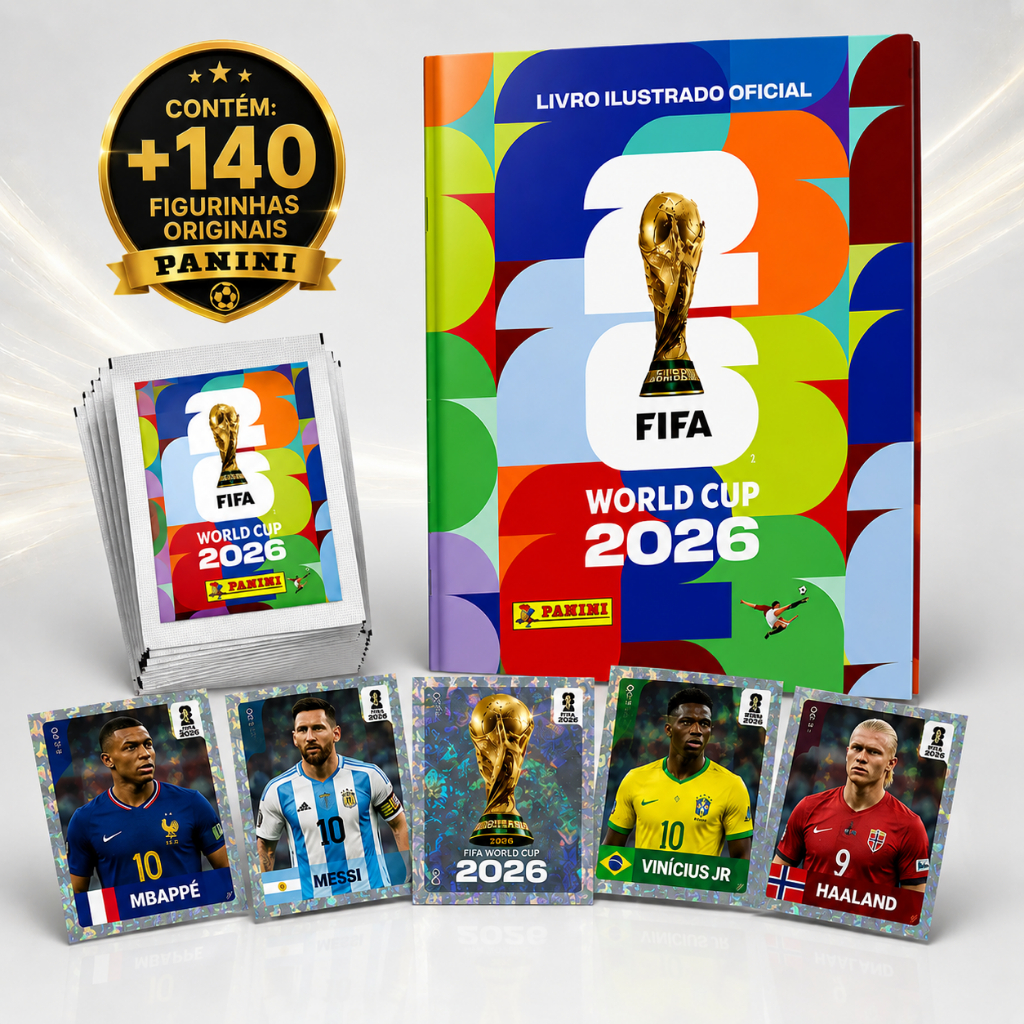 Álbum Copa Do Mundo 2026 Capa Mole Brochura + Figurinhas Colecionáveis Original