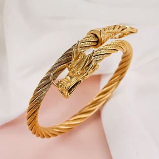 Pulseira Dragão  em Aço Inoxidável 6mm🐉✨