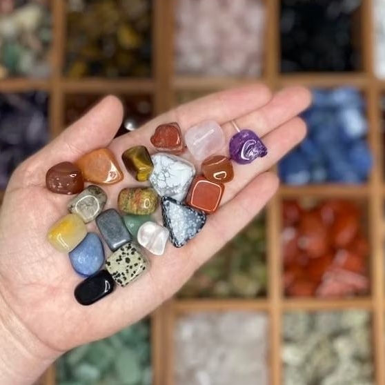 Cristais Rolados Monte seu Kit Pedras Naturais Ametista Quartzo Rosa Cristal Hematita onix