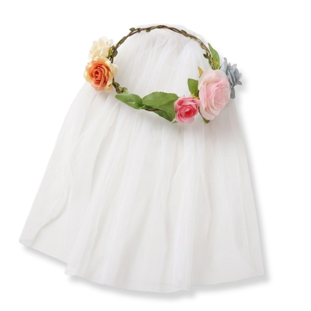Tiara de Noiva com Véu, Coroa de Noiva com Véu, Tiara Despedida de Solteira, Tiara de Noiva Arraiá