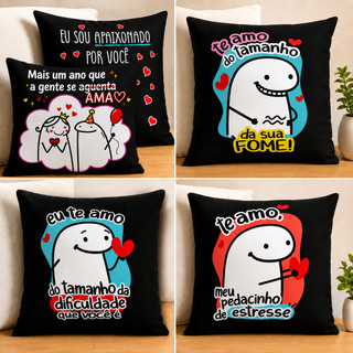 Almofadinha FLORK Com Estampa Romântica - Florks Namorados