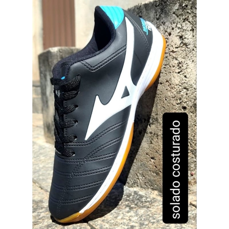 CHUTEIRA FUTSAL NU PRETO QUADRA SALAO COSTURADA FUTEBOL ESCOLA