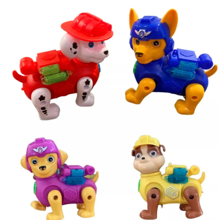 Cachorrinho Patrulha Canina Cachorro Robo Com Led Pilha Brinquedo Infantil Som