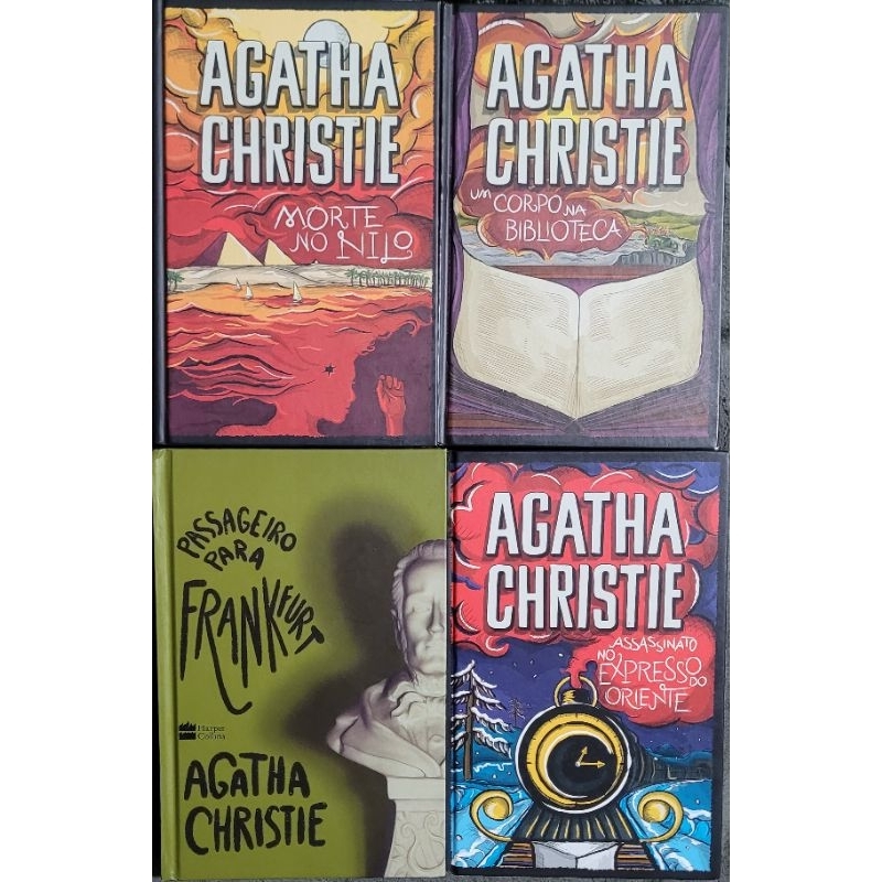 Morte no Nilo, Assassinato no Expresso do Oriente, Um Corpo na Biblioteca,  Passageiro para Frankfurt( Agatha Christie)