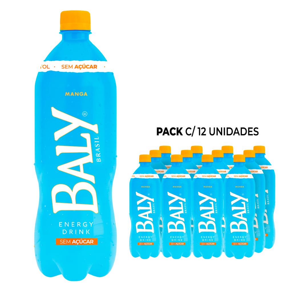 Pack Energético Baly Energy Drink Manga S/Açúcar 1l