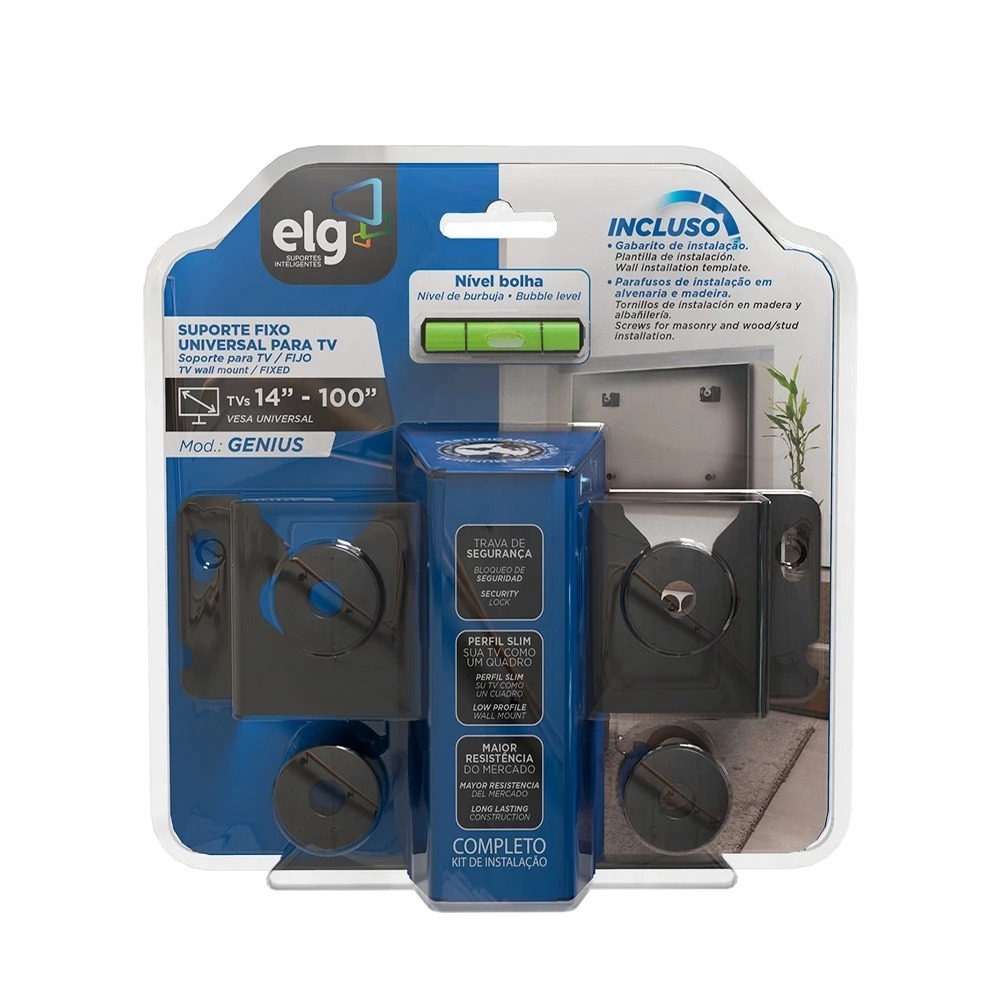 Suporte Para TV Universal 14 A 100 Polegadas Com Nível Bolha Lg Samsung Philco Tcl Philips AOC ELG
